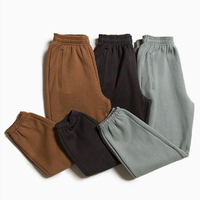Pantalon de jogging fuselé pour homme, 100% coton épais, couleur unie, avec bas élastiqué, haute qualité, style mode personnalisé