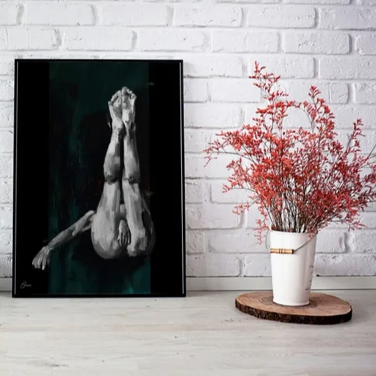 עירום קישוט ציורי עירום נשים אמנות הדפסת עירום הדפסי עבור בית תפאורה גוף שמן ציור