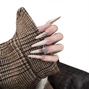 Mangas Advanced Cold Cross Hand-worn Armor Super Long Finger Nails Ultra-Thin Seamless INS Style Starry <span class=keywords><strong>Sky</strong></span> Pattern - Product Image 1