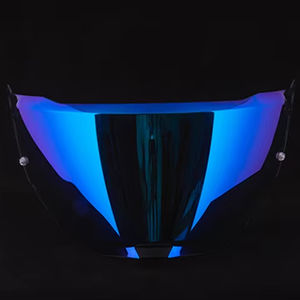 Visera para <span class=keywords><strong>Casco</strong></span> de Motocicleta TT COURSE Transparente con Efecto Humo, Colores ROJO REVO y DORADO, Hecha de Material PC Nuevo - Product Image 1