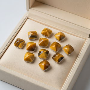Hochwertiger Maßgefertigter Natürlicher Tigerauge-Schmuck Lieferant von Hochwertigen Edelsteinen Professionelle Edelstein-Produktion Kundenspezifische OEM-Fabrik - Product Image 1