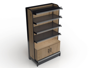 Scaffale a Parete in Ferro e Legno di Alta Qualità per Supermercati, Personalizzabile in Colore e Dimensioni, Bifacciale per Branding di Negozi di Alimentari di Lusso - Product Image 6