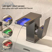 Robinet cascade LED Wayon pour lavabo, lavabo de comptoir, lavabo sous plan, robinet d'eau froide et chaude pour la maison