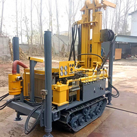 Vente Directe Usine Foreuse sur Chenilles à Démarrage Électrique Hydraulique pour Puits d'Eau Profonds de 100m, 150m, 200m, Machine de Forage Pneumatique