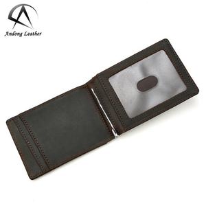 Porte-cartes Andong pour homme, portefeuille en cuir de vache véritable, porte-cartes en cuir Crazy Horse - Product Image 1