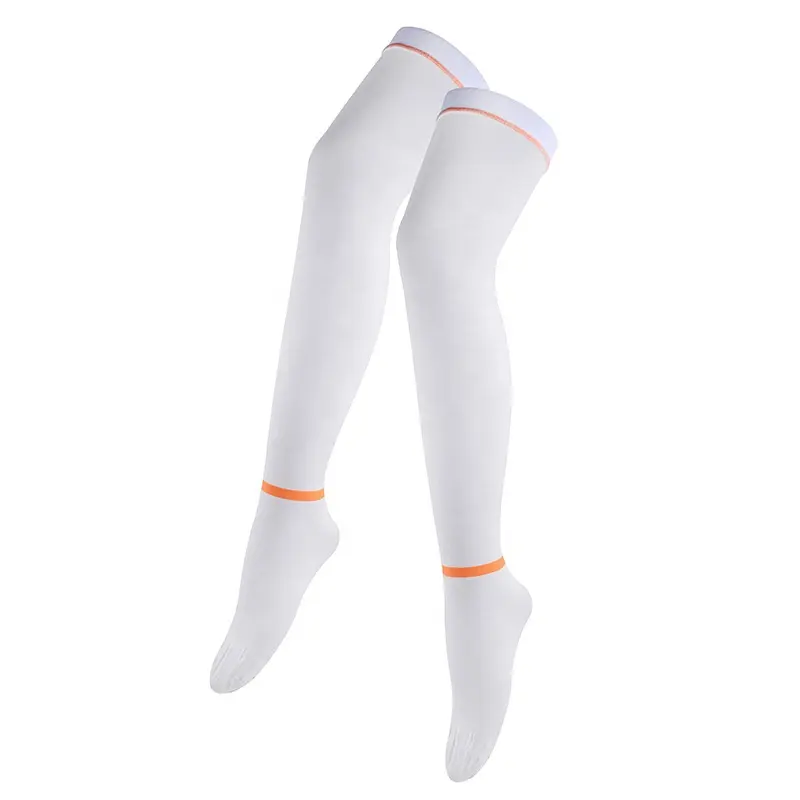 Long tube anti thrombotic compression socks Germany quality anti embolism socks plain white tube socks