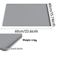 Grand plateau d'égouttage 2 en 1 Tapis de café en silicone Tapis de table isolant thermique antidérapant avec coussin de séchage pour tasses à café