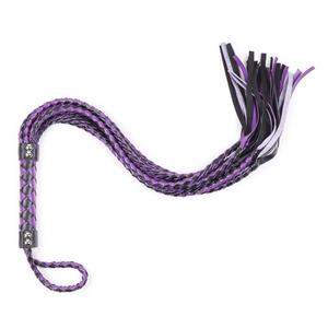 Flogger in PU intrecciato Bondage BDSM, frusta di toro con passante per <span class=keywords><strong>mano</strong></span> intrecciato - Product Image 1
