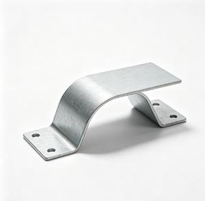Service de fabrication sur mesure de tôles pour support de fixation de tuyau en acier avec trou pour montage - Product Image 4