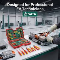 Pour 09928, ensemble d'outils isolés VDE 1000V à 68 pièces, à commande manuelle, avec embout de 1/2 pouce, pour la réparation de véhicules électriques, kit d'entretien professionnel