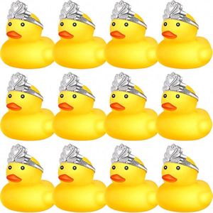 Patitos de Goma con Corona/Gafas de Sol/Sombreros/Accesorios para la Cabeza, Pequeños, Mini, para Carnaval, Crucero, Cumpleaños, Juguetes para Bañera, al por Mayor - Product Image 1