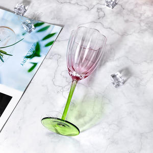 Flûte à champagne en <span class=keywords><strong>verre</strong></span> en forme de fleur rétro française 240 ml, <span class=keywords><strong>verre</strong></span> à vin rouge en cristal, couleur dégradée, sans plomb, <span class=keywords><strong>verre</strong></span> à cocktail - Product Image 6