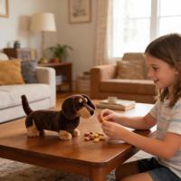   Peluches Otto Sausage Dog, jouets en peluche de haute qualité, chien moyen, animaux en peluche mignons, poupées parfaites pour un cadeau d'anniversaire