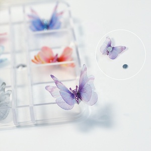 En gros <span class=keywords><strong>Tulle</strong></span> Stéréoscopique Strass Papillon Nail Art Décorations Aimant Détachable 3D Nail Art Charmes - Product Image 3