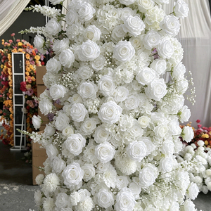 Arco de Rosas Artificiales, Color Blanco Clásico, Hecho a Mano, Alta Simulación, Decoración de Boda Reutilizable - Product Image 4