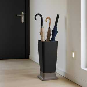 Soporte de plástico para paraguas con bandeja para goteo, 25x25x55 cm, elegante, resistente, ahorra espacio, para la entrada del hogar - Product Image 5