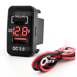 QC3.0 sạc xe hơi Volt 12V <span class=keywords><strong>USB</strong></span> sạc nhanh PD <span class=keywords><strong>USB</strong></span> sạc cho TOYOTA <span class=keywords><strong>USB</strong></span> sạc nhanh TOYOTA HILUX Prado - Product Image 1