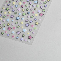 Nouvelle arrivée ongle autocollant auto-adhésif 5d gaufrage autocollant mignon macaron coeur étoile mini fleurs nail art décalcomanies