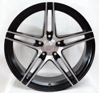 Jantes noires de 17/18 pouces, finition usinée, 5 trous, 5*100, pour voiture de tourisme