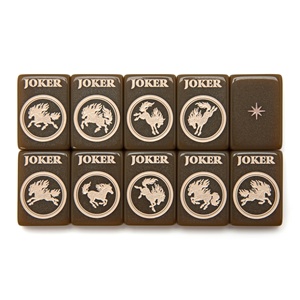 Set di Mahjong Americano Personalizzato in Acrilico di Lusso, Tegole Singole Incise Desert Rose/Heritage Green, Nuovo Set da Viaggio Wild Mare - Product Image 2