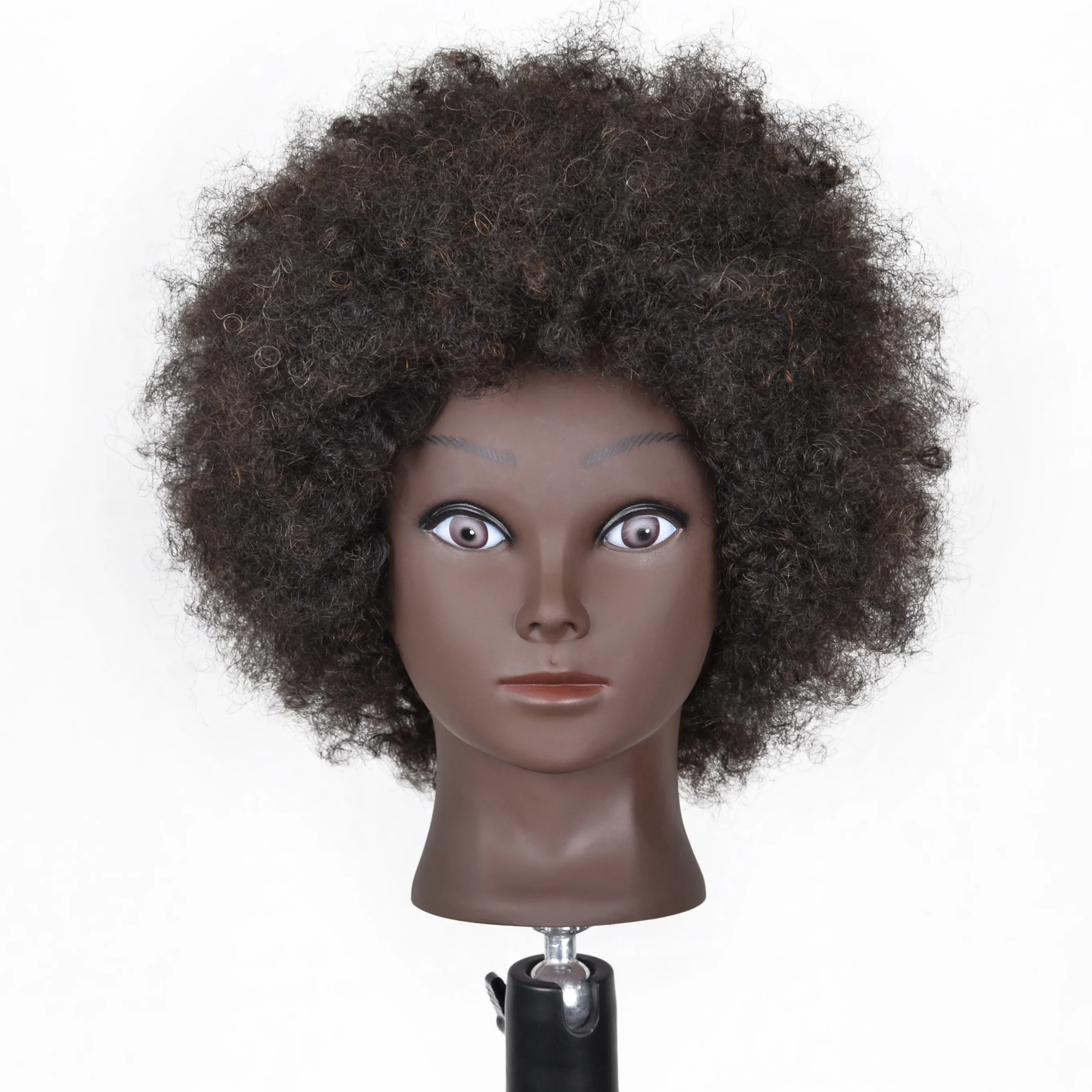 卸売8インチアフリカ系アメリカ人マネキンヘッドヘアウィッグダミー人形ヘッドヘアマネキン