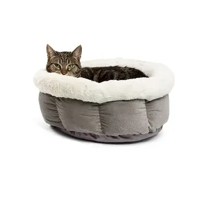High Quality House Modern Round Soft Fluffy Plush Comfy Washable Luxury Big Sofa Dog Cat pet beds