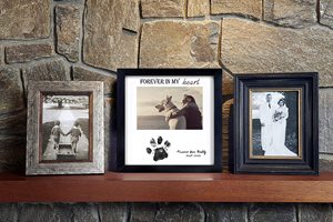 Cornice Nera 9x9 per Animali Domestici con Scritta 'Forever in My Heart' per Esposizione Foto Commemorative di Cani e Gatti - Product Image 2