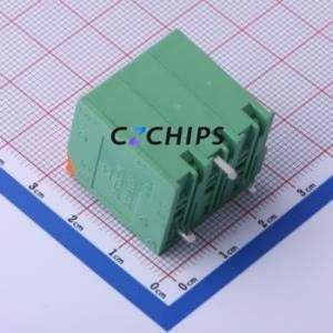 DG2206R-7.5-DA-03P-14-00A(H) Plug-in Terminal Block Through hole,P=7.5mm Board-to-Board / Socket - Closed 1x3P 7.5mm Green - Product Image 2