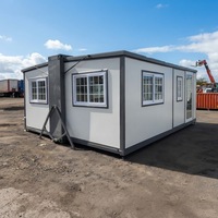 Maison Extensible Préfabriquée Abri Portable Logement d'Urgence Déploiement Rapide Sans Fondation Installation Rapide Panneau Mural WPC