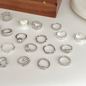 <span class=keywords><strong>Bague</strong></span> en argent pour femme <span class=keywords><strong>2023</strong></span> New Niche Design ins Light Luxury Index Finger Ring Personalized Couple Ring - Product Image 1