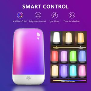 RGB LED Intelligent <b>Smart</b> <b>Table</b> Lamp Bedroom <b>Bedside</b> Lamp BT Mode APP Control <b>Smart</b> Night Light Ambient Light - Product Image 3