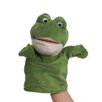 Set Boneka Tangan Anak dengan Mulut yang Dapat Bergerak, Mainan Hewan Plush untuk Balita, Pertunjukan Teater, Hadiah Ulang Tahun, Isian Keranjang Paskah