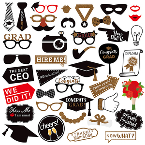 Glitter Graduation <span class=keywords><strong>Photo</strong></span> <span class=keywords><strong>Booth</strong></span> Requisiten Papier Foto rahmen Dekorationen für Herzlichen Glückwunsch Grad Party Supplies - Product Image 2