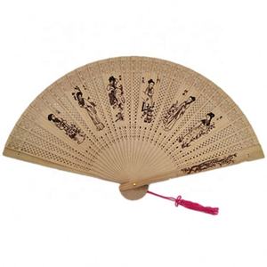 Suministro de abanico de sándalo plegable chino de 8 pulgadas con borla, recuerdos de boda y regalos de cumpleaños, Abanicos De Mano - Product Image 6