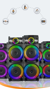 UF-A1203K kép 12 inch 200W sừng hoạt động DJ tháp Loa tủ lớn TWS gỗ cặp loa Bluetooth - Product Image 6