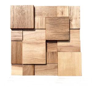 Panel de mosaico de madera recuperada de gama alta resistente al agua, Fondo de <span class=keywords><strong>TV</strong></span>, comedor, Bar, entrada, decoración de pared, materiales, paneles de madera dura - Product Image 1