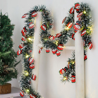 Guirlandes lumineuses LED festives en forme de bonhommes de neige, ours et flocons de neige - Décoration colorée en PVC pour arbre de Noël et fenêtre