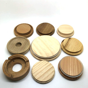 Tapas de madera para vasos, tapas redondas reutilizables de pino para vasos XL26 - Product Image 1