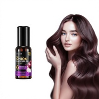 Minyak Esensial Perawatan Rambut All-English SADOER Minyak Biji Hitam Bawang Merah Perawatan Pelembap Penghalus Botol Serbaguna Cina