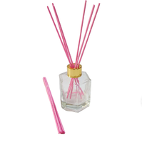 Bâtonnets diffuseurs en fibre rose 3mm * 22cm pour huiles essentielles, bâtonnets diffuseurs colorés en fibre