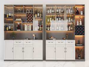 Luxury Modern Solid Wood Living Room Side Table Wine Cabinet and Dining <b>Buffet</b> Storage Cabinet - Product Image 4