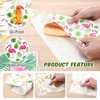 Doublure cirée anti-graisse bon marché, emballage de produits alimentaires de fast-food enduit de pe, fournitures d'affaires, papier résistant à l'huile avec logo personnalisé