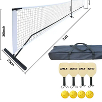 Filets de Pickleball de produits de premier ordre Ensemble de filets de Pickleball de course professionnelle avec pagaie