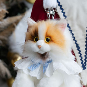 Superweicher Plüsch PP-Baumwolle Gewaschener Hellgelber Calico-Katzen-Rucksack Niedliches Stofftier Geschenk <span class=keywords><strong>Halloween</strong></span> Stressabbau-Spielzeug - Product Image 3