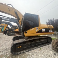 Excavatrice Caterpillar 320CL d'occasion à faible nombre d'heures de fonctionnement, 20 tonnes, avec godet robuste pour travaux miniers