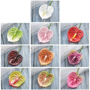 CallaFloral Anthurium Fleurs Artificielles en PVC Brillant Décoration Intérieure Branche Unique MW86103 - Product Image 3