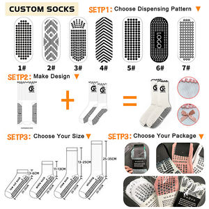 Chaussettes de Pilates en coton avec logo personnalisé, antidérapantes, avec bordure à volants brodée, pour le yoga et la <span class=keywords><strong>barre</strong></span> - Product Image 5