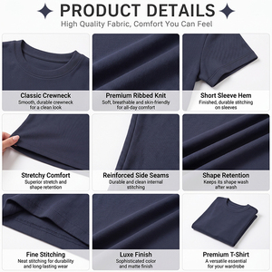 ผู้ผลิตเสื้อยืดคอกลมผ้าฝ้ายทรงพอดีตัวสำหรับผู้หญิง รับผลิตแบบ OEM ODM พร้อมสกรีนโลโก้ เสื้อยืดแขนสั้นแบบเรียบง่าย - Product Image 3