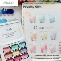 Vernis à ongles gel à haute saturation, non toxique, longue durée, neuf grilles, dégradé blush, lignes de peinture sans bavure, lampe LED