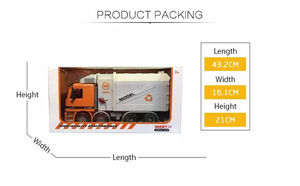 <span class=keywords><strong>Giocattoli</strong></span> del <span class=keywords><strong>camion</strong></span> della spazzatura dell'automobile della spazzatura del veicolo giocattolo di attrito dell'ascensore manuale di plastica per i bambini con 1 bidone della spazzatura - Product Image 6